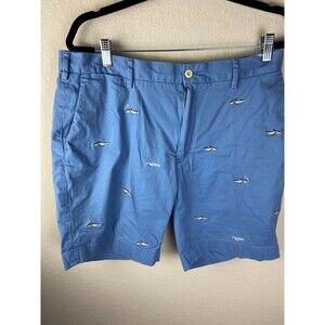 Polo Ralph Lauren Mens Chino Shorts Blue Size 35 Shark Embroidered